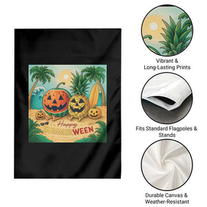 Retro Tropical Summerween Garden Flag Halloween Summer Beach Cocktail Boo TS02 Print Your Wear