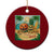 Retro Tropical Summerween Ceramic Ornament Halloween Summer Beach Cocktail Boo TS02 1pc Red Print Your Wear