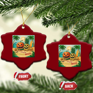 Retro Tropical Summerween Ceramic Ornament Halloween Summer Beach Cocktail Boo TS02 Print Your Wear