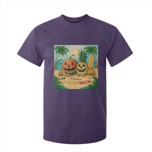 Retro Tropical Summerween T Shirt For Kid Halloween Summer Beach Cocktail Boo TS02 Purple Print Your Wear