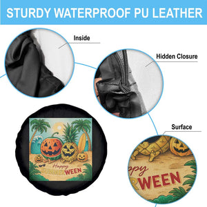 Retro Tropical Summerween Spare Tire Cover Halloween Summer Beach Cocktail Boo TS02 Print Your Wear