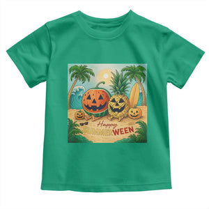 Retro Tropical Summerween Toddler T Shirt Halloween Summer Beach Cocktail Boo TS02 Irish Green Print Your Wear