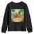 Retro Tropical Summerween Youth Sweatshirt Halloween Summer Beach Cocktail Boo TS02 Black Print Your Wear