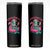 Summerween Skeleton Mermaid Skinny Tumbler Flamingo Float Funny Spooky Summer Halloween Vibes TS02 Black Print Your Wear