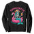 Summerween Skeleton Mermaid Sweatshirt Flamingo Float Funny Spooky Summer Halloween Vibes TS02 Black Print Your Wear