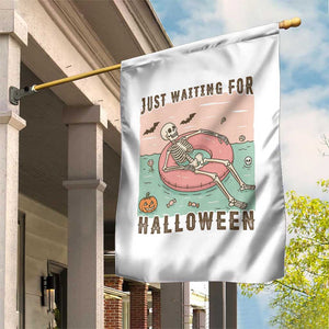 Spooky Summer Skeleton Garden Flag Just Waiting For Halloween Summer Pool Party TS02 Print Your Wear