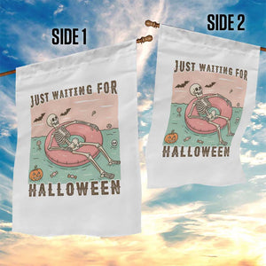 Spooky Summer Skeleton Garden Flag Just Waiting For Halloween Summer Pool Party TS02 Print Your Wear
