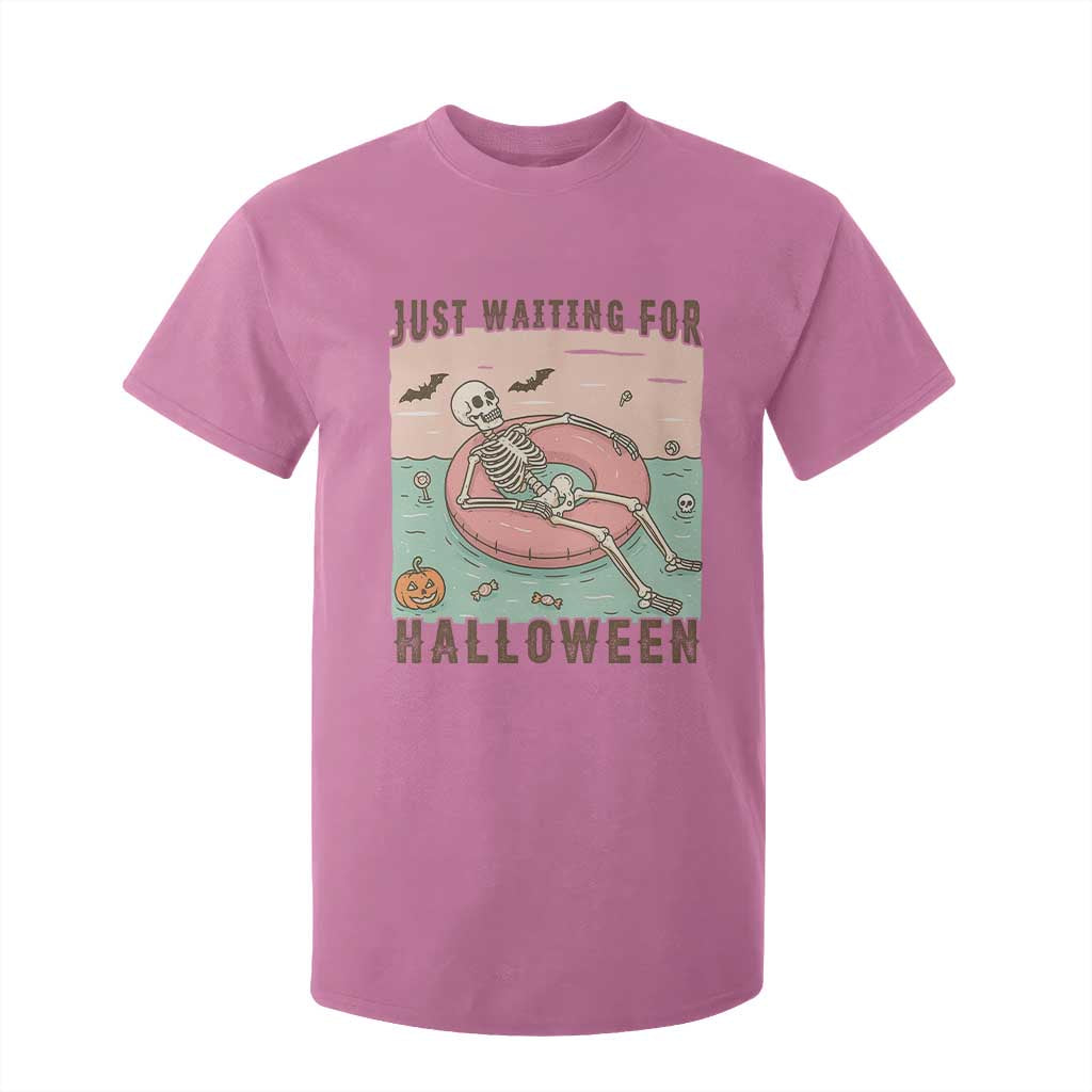 Spooky Summer Skeleton T Shirt For Kid Just Waiting For Halloween Summer Pool Party TS02 Azalea Print Your Wear