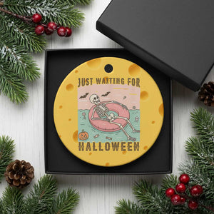Spooky Summer Skeleton Ceramic Ornament Just Waiting For Halloween Summer Pool Party TS02 1pc Yellow Cheese Print Your Wear