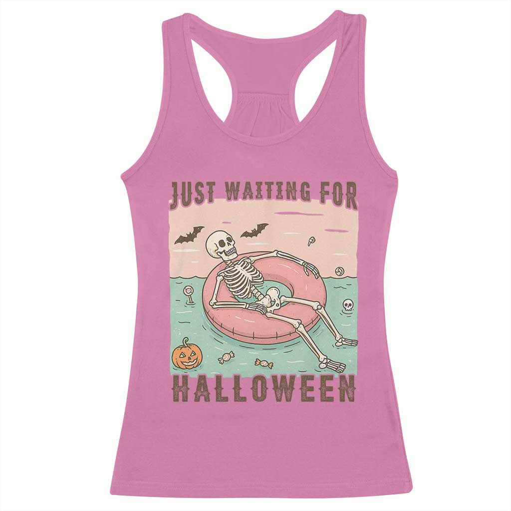 Spooky Summer Skeleton Racerback Tank Top Just Waiting For Halloween Summer Pool Party TS02 Azalea Print Your Wear
