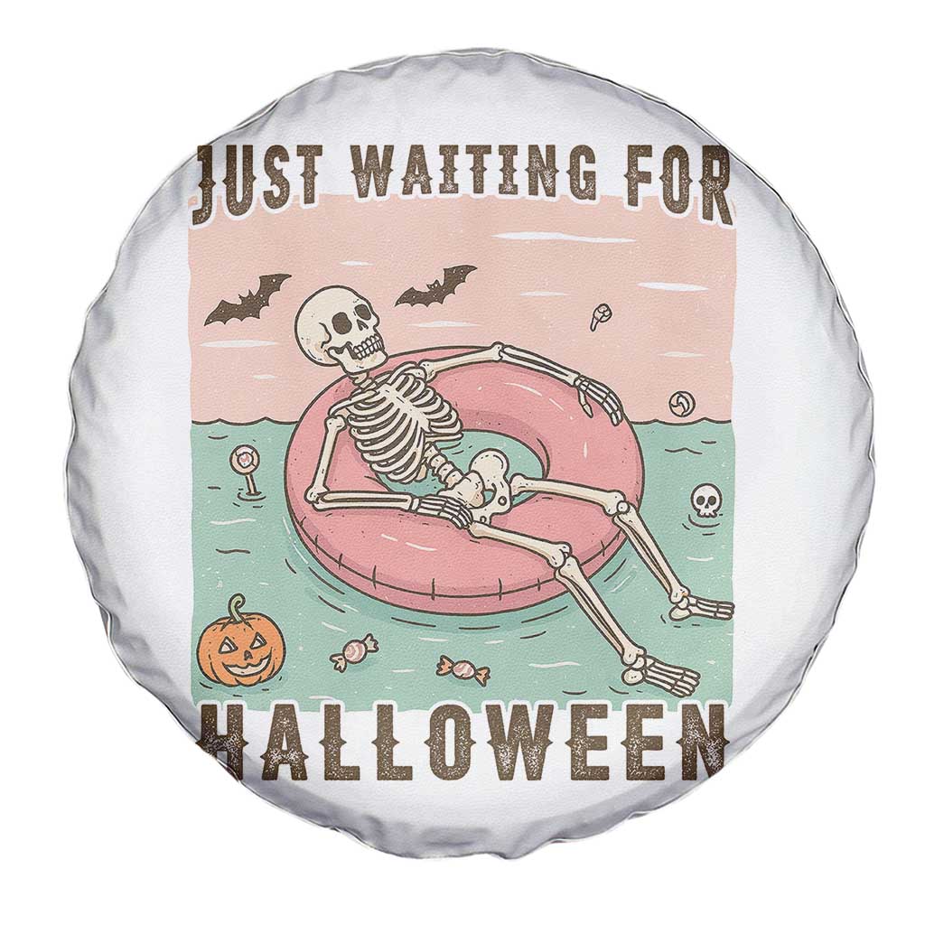 Spooky Summer Skeleton Spare Tire Cover Just Waiting For Halloween Summer Pool Party TS02 Print Your Wear