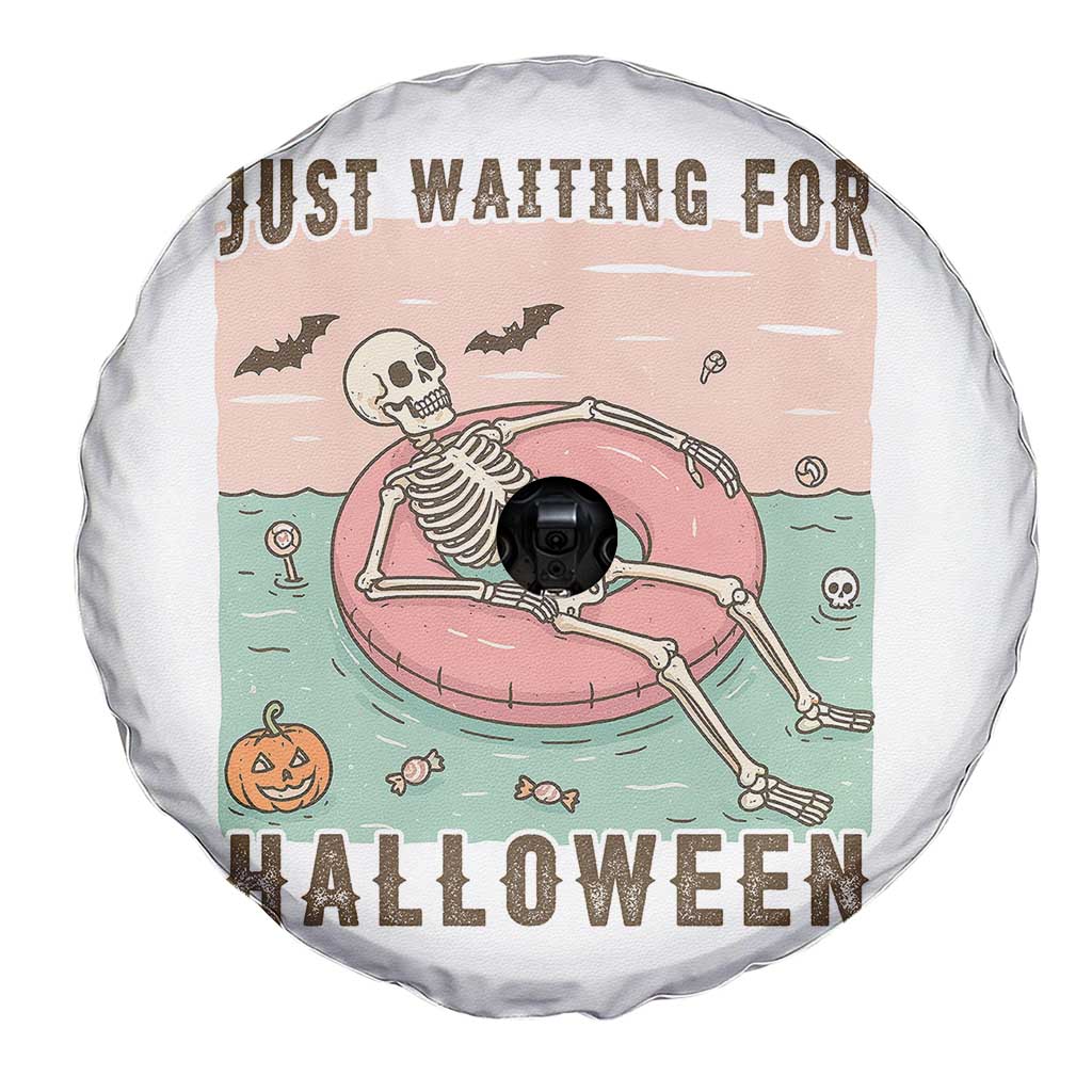 Spooky Summer Skeleton Spare Tire Cover Just Waiting For Halloween Summer Pool Party TS02 Print Your Wear