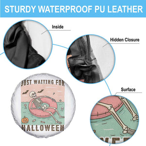 Spooky Summer Skeleton Spare Tire Cover Just Waiting For Halloween Summer Pool Party TS02 Print Your Wear