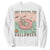 Spooky Summer Skeleton Sweatshirt Just Waiting For Halloween Summer Pool Party TS02 White Print Your Wear