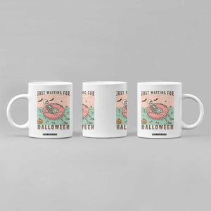 Spooky Summer Skeleton Coffee Mug Just Waiting For Halloween Summer Pool Party TS02 Print Your Wear
