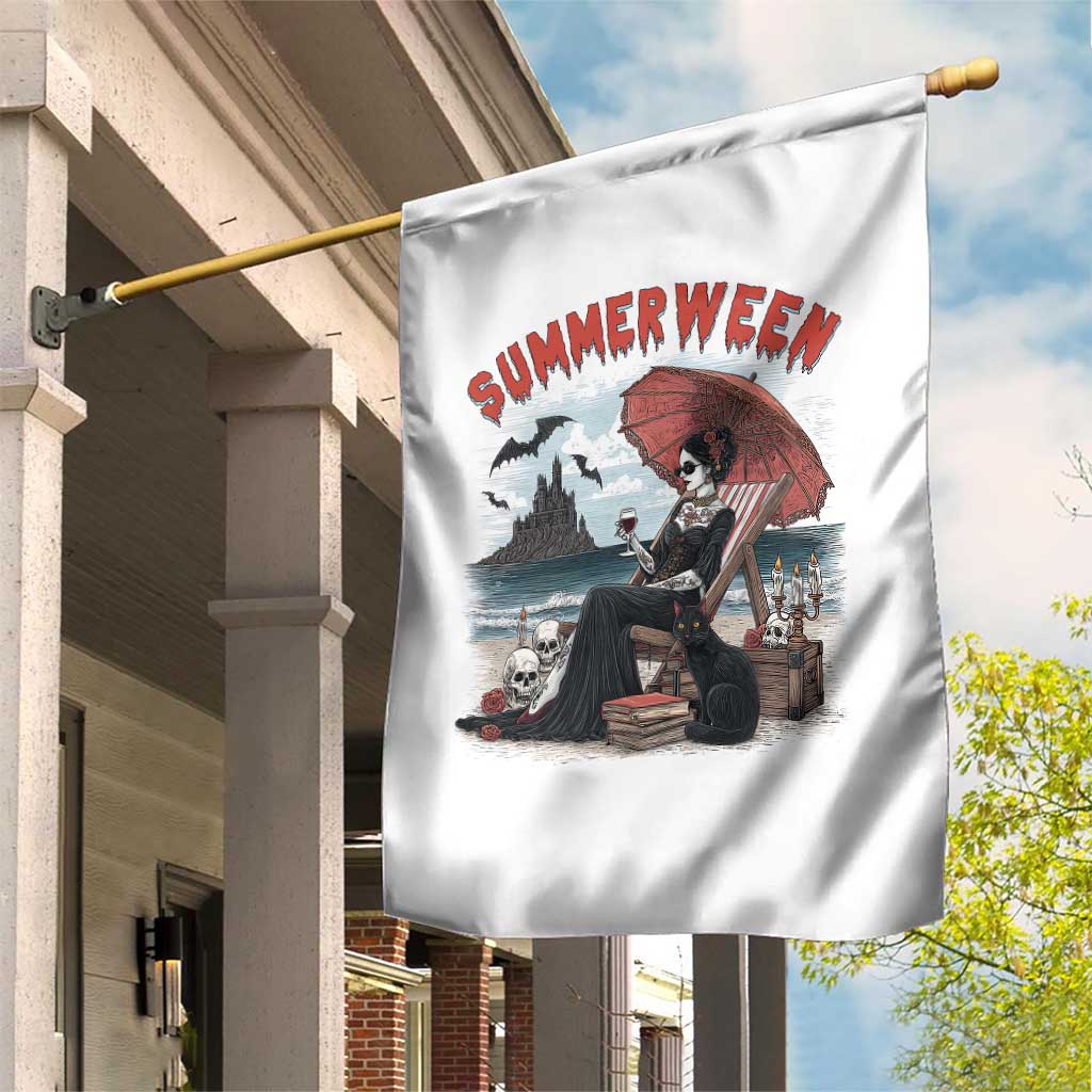 Gothic Summerween Garden Flag Spooky Summer Halloween Horror Character TS02 Print Your Wear