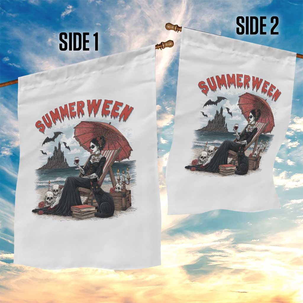 Gothic Summerween Garden Flag Spooky Summer Halloween Horror Character TS02 Print Your Wear