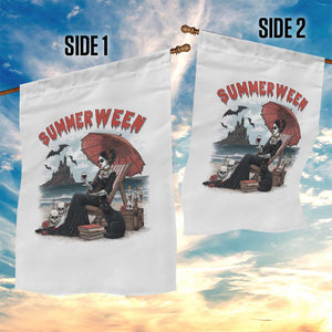 Gothic Summerween Garden Flag Spooky Summer Halloween Horror Character TS02 Print Your Wear