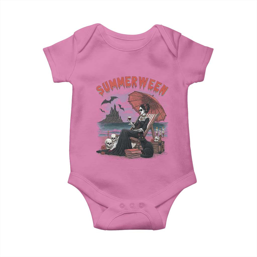 Gothic Summerween Baby Onesie Spooky Summer Halloween Horror Character TS02 Azalea Print Your Wear