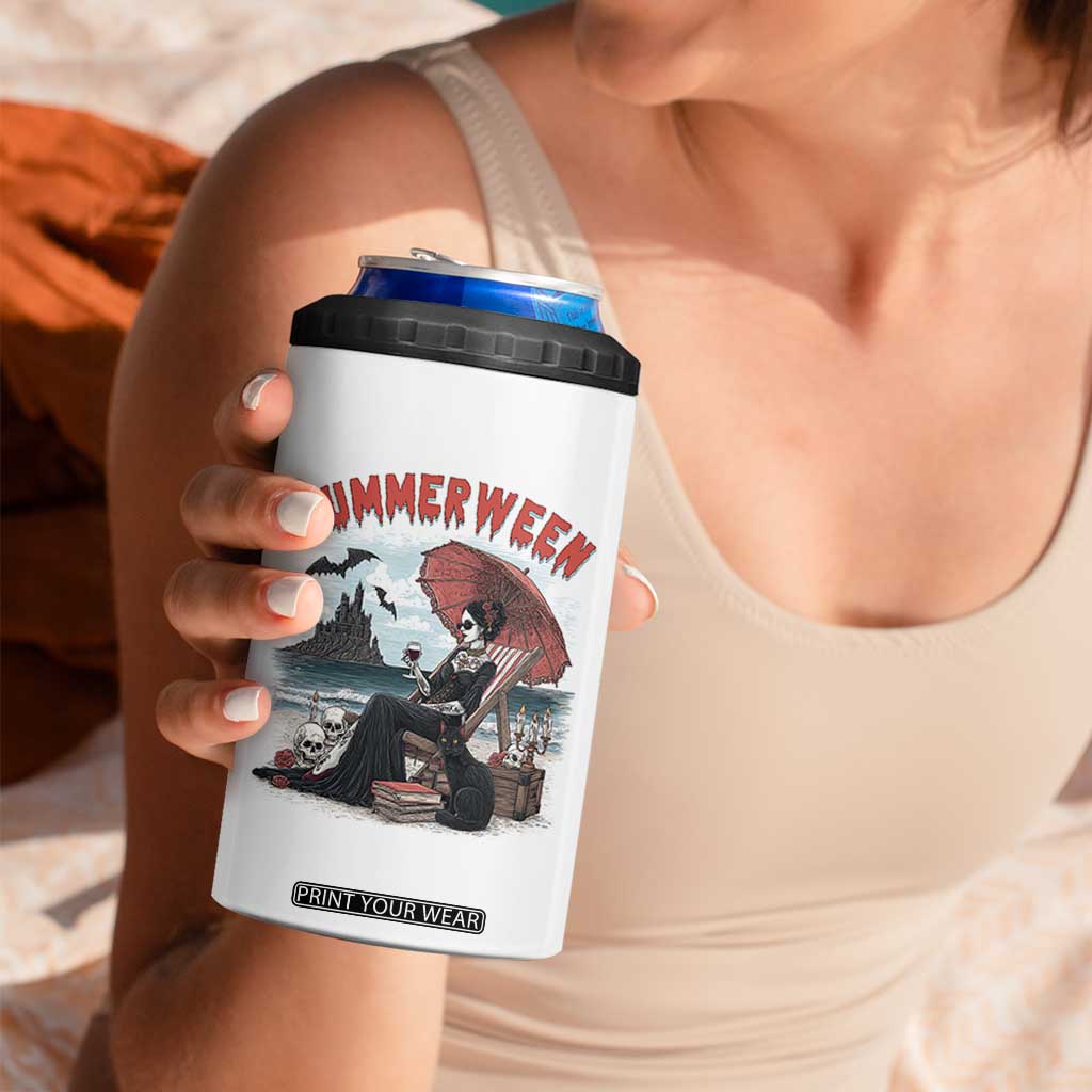 Gothic Summerween 4 in 1 Can Cooler Tumbler Spooky Summer Halloween Horror Character TS02 Print Your Wear