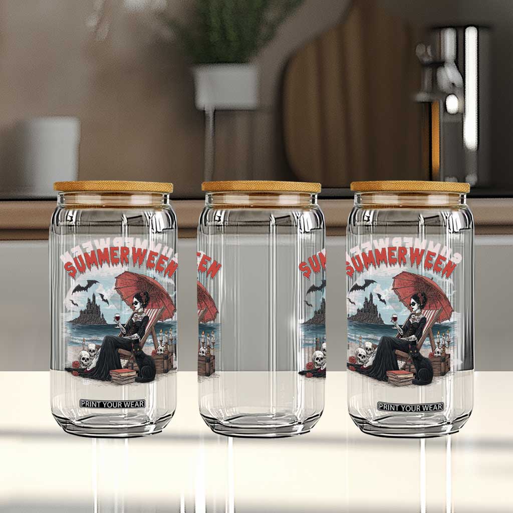 Gothic Summerween Glass Can Spooky Summer Halloween Horror Character TS02 Print Your Wear