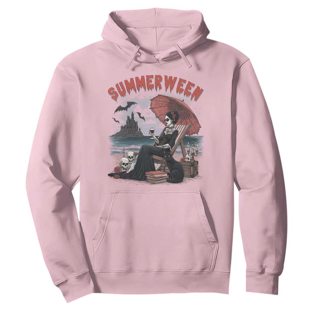 Gothic Summerween Hoodie Spooky Summer Halloween Horror Character TS02 Light Pink Print Your Wear