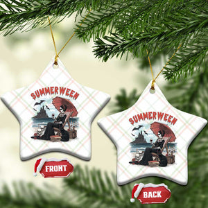 Gothic Summerween Ceramic Ornament Spooky Summer Halloween Horror Character TS02 Print Your Wear