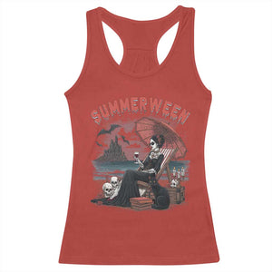 Gothic Summerween Racerback Tank Top Spooky Summer Halloween Horror Character TS02 Red Print Your Wear