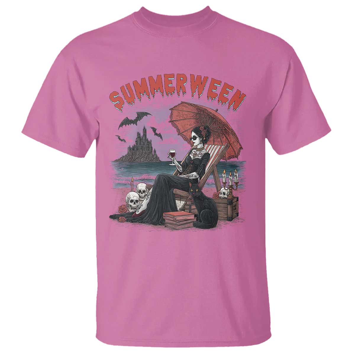 Gothic Summerween T Shirt Spooky Summer Halloween Horror Character TS02 Azalea Print Your Wear