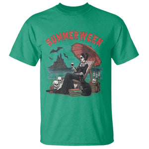 Gothic Summerween T Shirt Spooky Summer Halloween Horror Character TS02 Irish Green Print Your Wear
