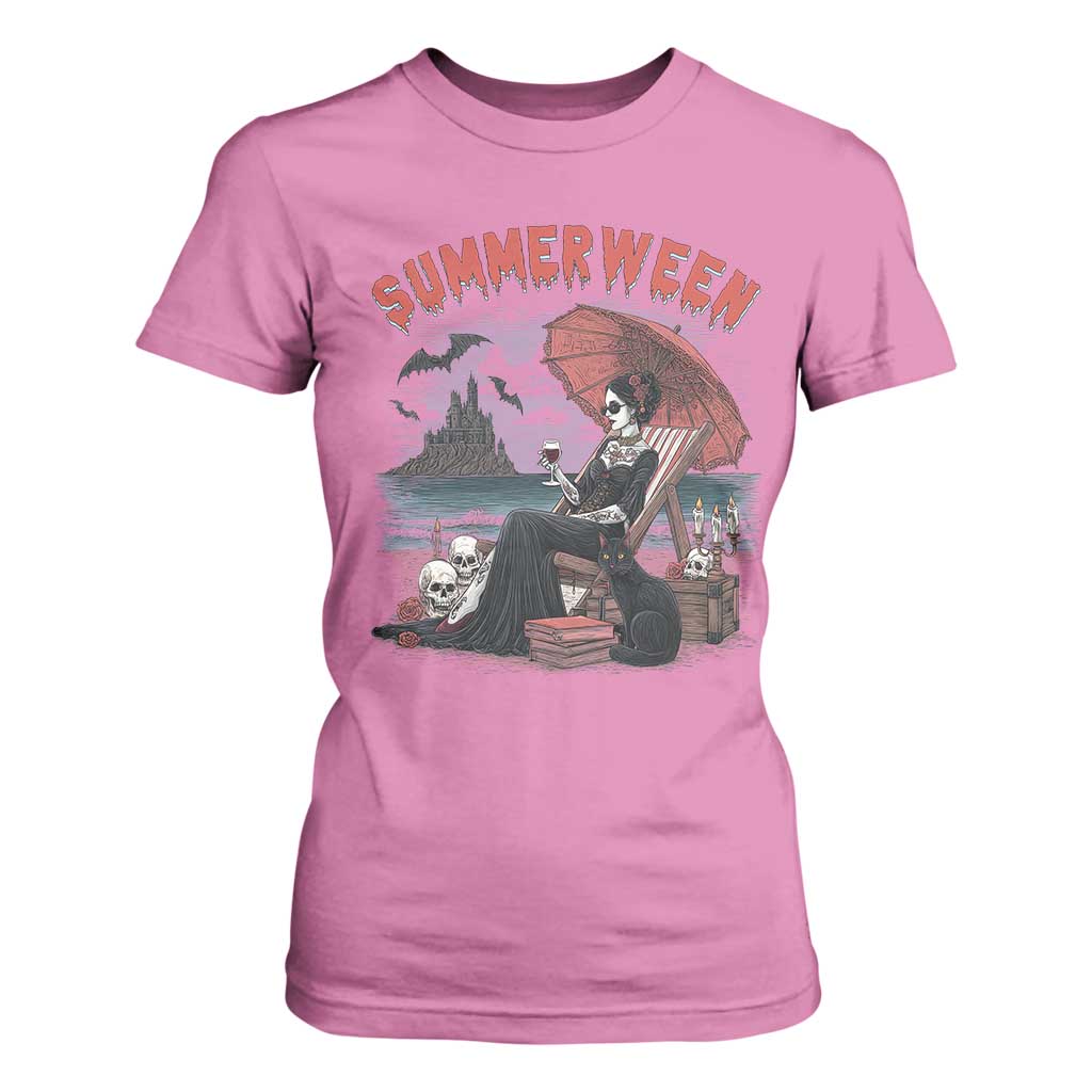 Gothic Summerween T Shirt For Women Spooky Summer Halloween Horror Character TS02 Azalea Print Your Wear