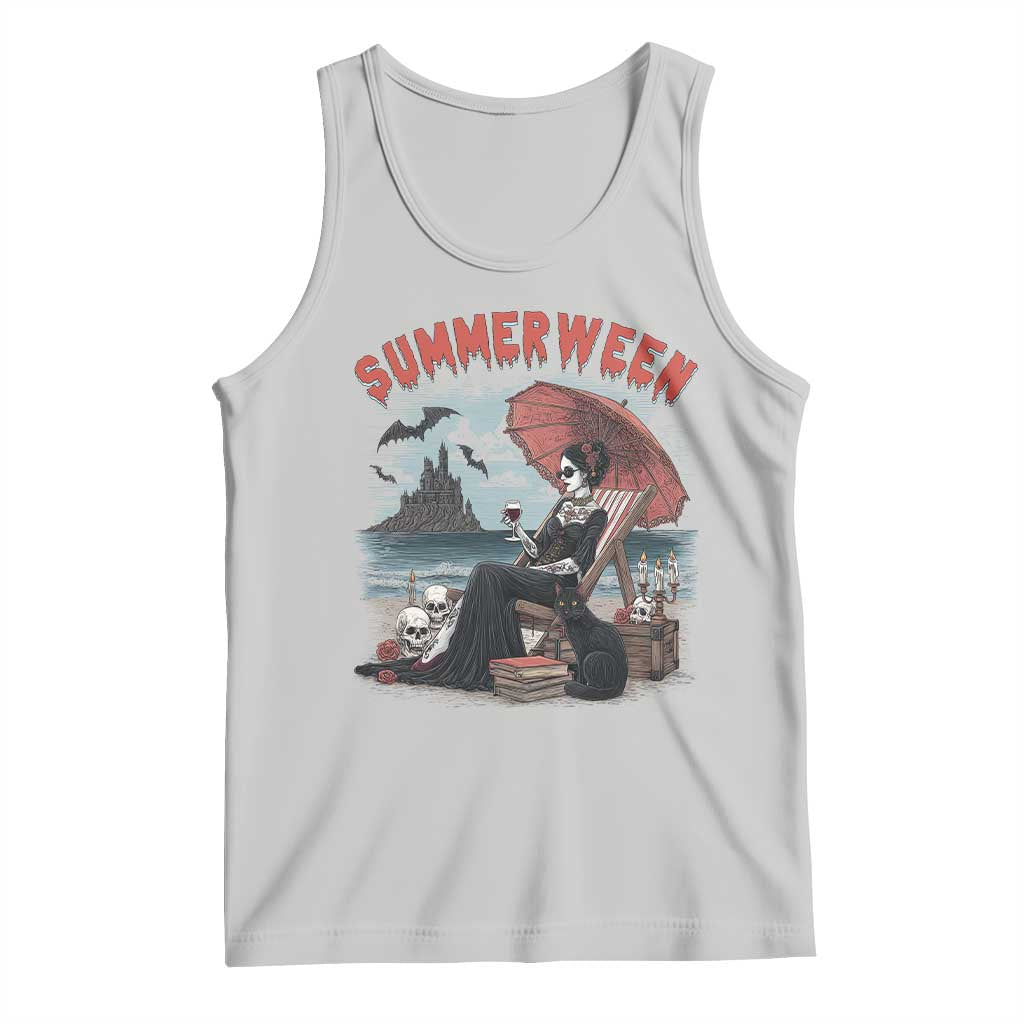 Gothic Summerween Tank Top Spooky Summer Halloween Horror Character TS02 Ash Print Your Wear