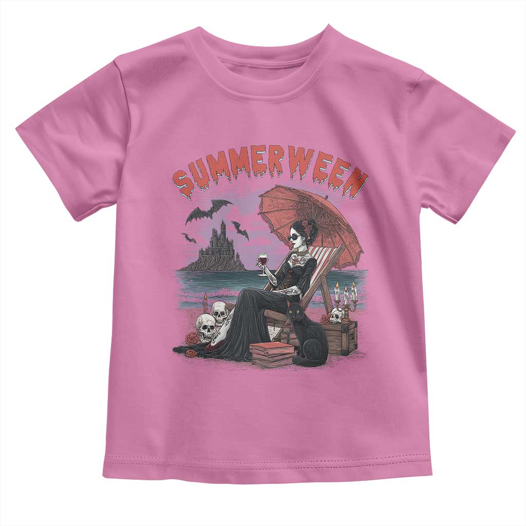 Gothic Summerween Toddler T Shirt Spooky Summer Halloween Horror Character TS02 Azalea Print Your Wear