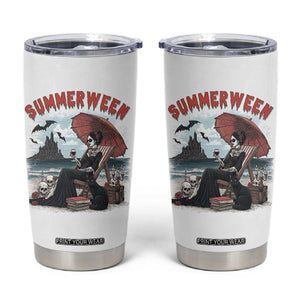 Gothic Summerween Tumbler Cup Spooky Summer Halloween Horror Character TS02 White Print Your Wear