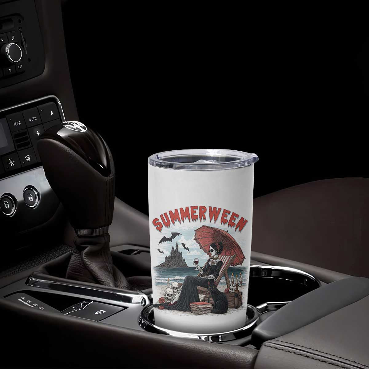 Gothic Summerween Tumbler Cup Spooky Summer Halloween Horror Character TS02 Print Your Wear
