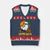 Tropical Summerween Boo Sheet V-Neck Knit Sweater Vest Funny Ghost Halloween Summer Beach Vibes TS02 Navy Red Print Your Wear