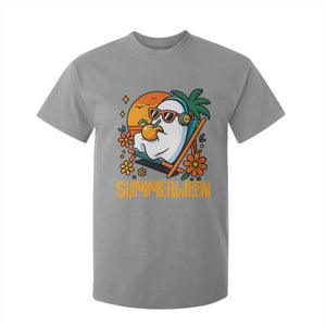 Tropical Summerween Boo Sheet T Shirt For Kid Funny Ghost Halloween Summer Beach Vibes TS02 Sport Gray Print Your Wear
