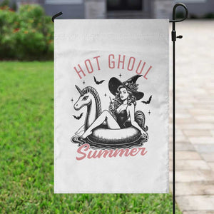 Hot Ghoul Summer Garden Flag Retro Pin Up Witch Summerween Summer Beach Halloween Vibes TS02 Print Your Wear