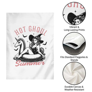 Hot Ghoul Summer Garden Flag Retro Pin Up Witch Summerween Summer Beach Halloween Vibes TS02 Print Your Wear