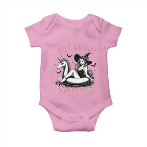 Hot Ghoul Summer Baby Onesie Retro Pin Up Witch Summerween Summer Beach Halloween Vibes TS02 Light Pink Print Your Wear