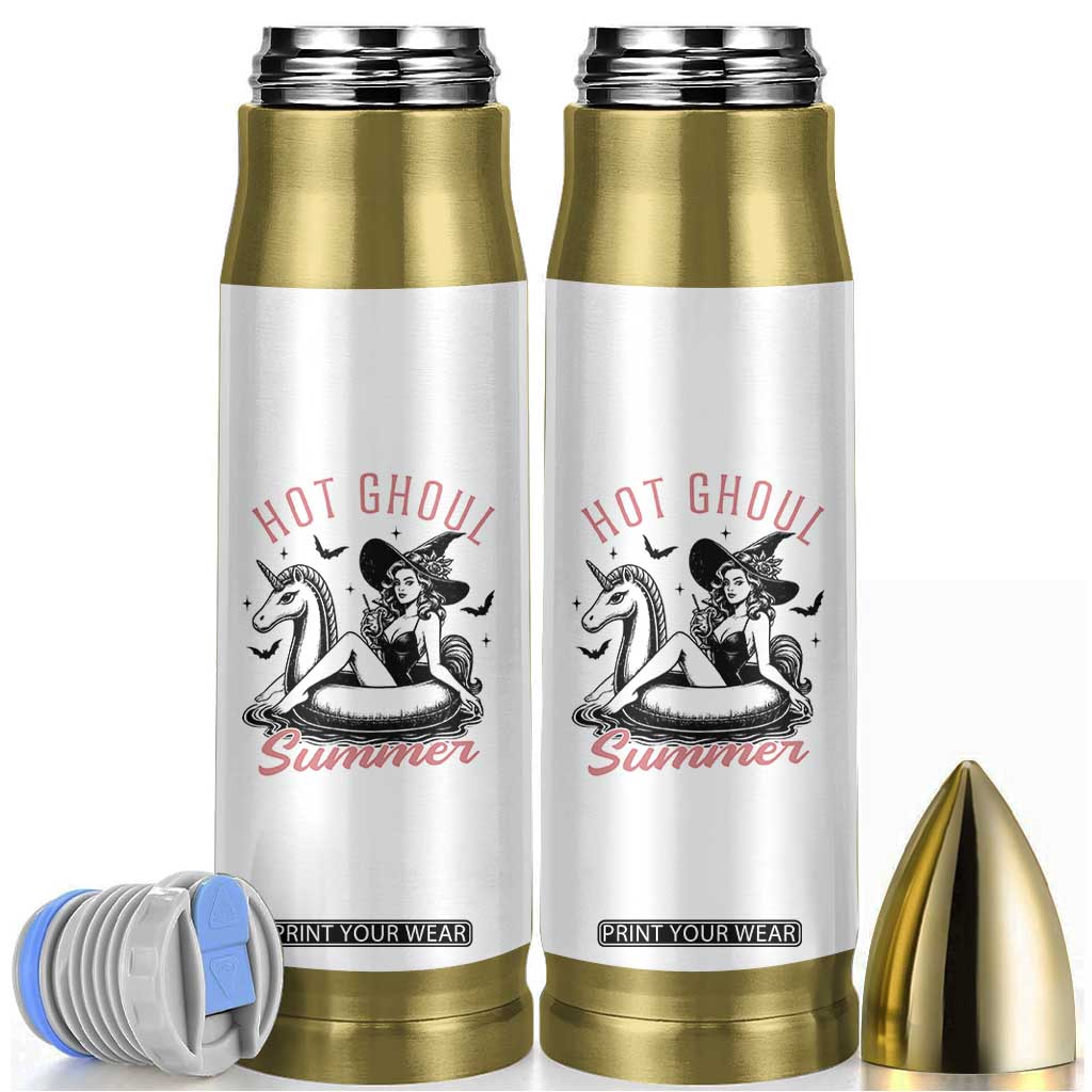 Hot Ghoul Summer Bullet Tumbler Retro Pin Up Witch Summerween Summer Beach Halloween Vibes TS02 White Print Your Wear