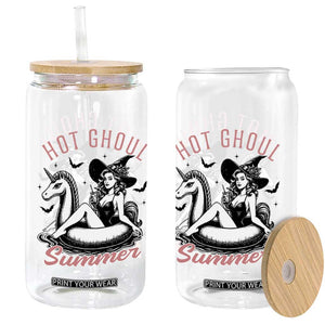Hot Ghoul Summer Glass Can Retro Pin Up Witch Summerween Summer Beach Halloween Vibes TS02 Print Your Wear