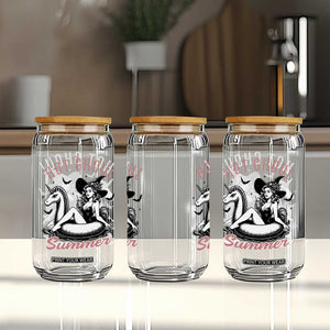 Hot Ghoul Summer Glass Can Retro Pin Up Witch Summerween Summer Beach Halloween Vibes TS02 Print Your Wear