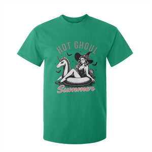 Hot Ghoul Summer T Shirt For Kid Retro Pin Up Witch Summerween Summer Beach Halloween Vibes TS02 Irish Green Print Your Wear