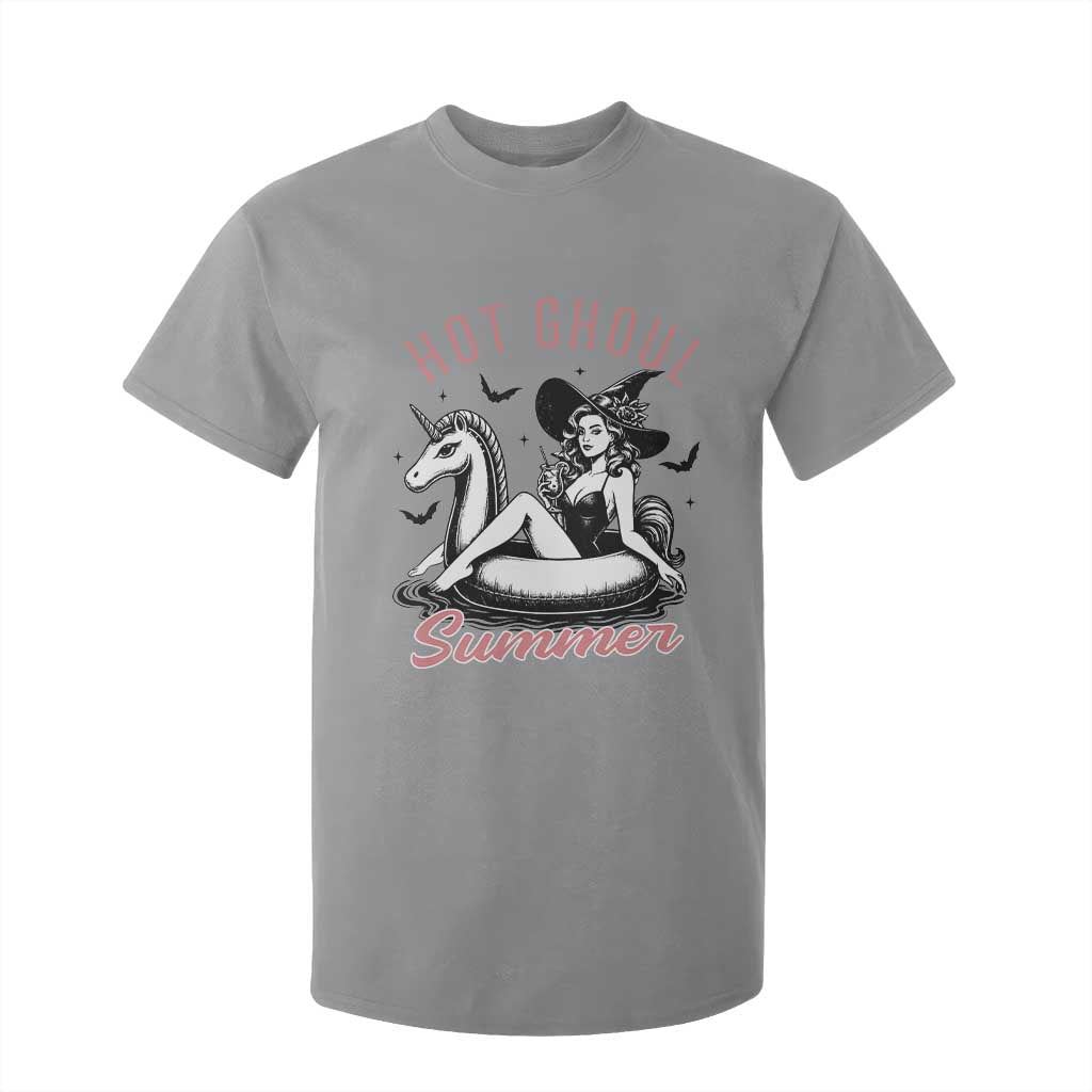 Hot Ghoul Summer T Shirt For Kid Retro Pin Up Witch Summerween Summer Beach Halloween Vibes TS02 Sport Gray Print Your Wear