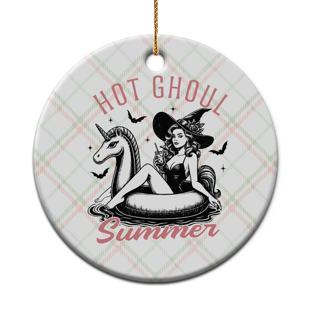 Hot Ghoul Summer Ceramic Ornament Retro Pin Up Witch Summerween Summer Beach Halloween Vibes TS02 1pc Christmas Plaid Print Your Wear