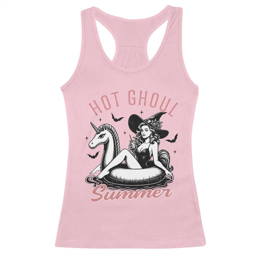 Hot Ghoul Summer Racerback Tank Top Retro Pin Up Witch Summerween Summer Beach Halloween Vibes