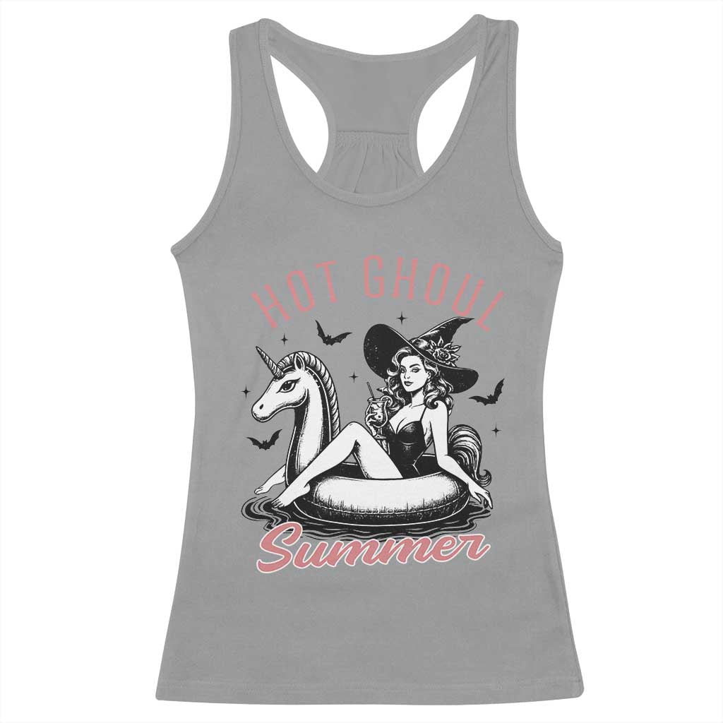 Hot Ghoul Summer Racerback Tank Top Retro Pin Up Witch Summerween Summer Beach Halloween Vibes