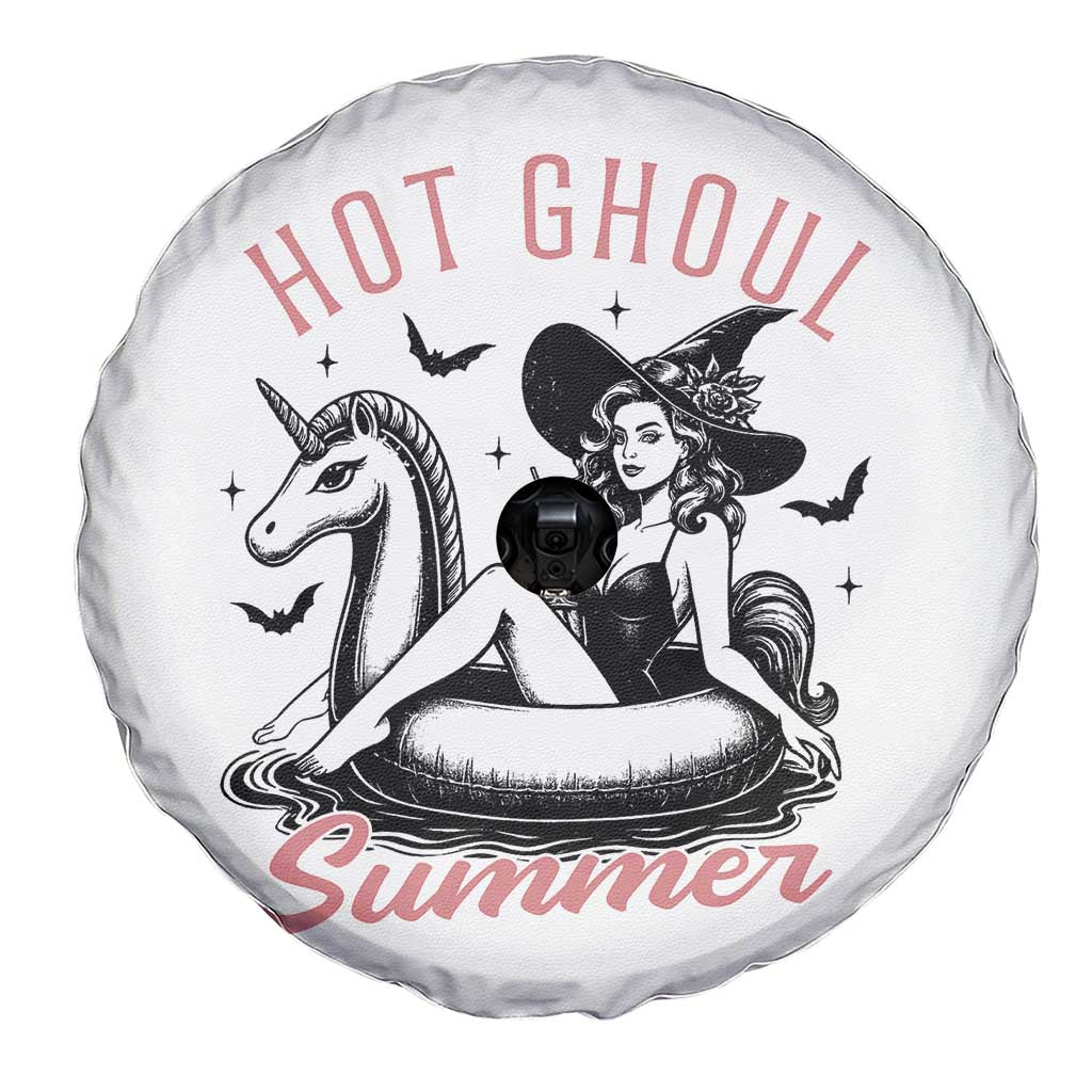 Hot Ghoul Summer Spare Tire Cover Retro Pin Up Witch Summerween Summer Beach Halloween Vibes TS02 Print Your Wear