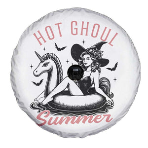 Hot Ghoul Summer Spare Tire Cover Retro Pin Up Witch Summerween Summer Beach Halloween Vibes TS02 Print Your Wear